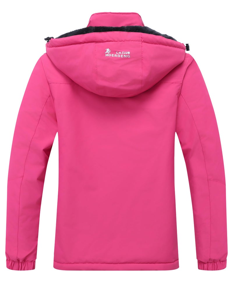 MOERDENG Women's Waterproof Ski Jacket Warm Winter Snow Coat Mountain Windbreaker Hooded Raincoat Jacket - Image 2